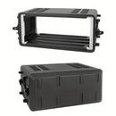 Estuche de amplificador de rack de 4U, montaje de viaje de carretera de DJ PA de audio profesional con espuma personalizada, ideal para almacenamiento de sistema de micrófono inalámbrico/amplificador/effect/mixer, 4U, negro