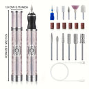 Drill de uñas acrílicas profesional, kit de lima de uñas eléctricas USB para uñas de gel y uso en salón de casa, máquina de lima y forma de uñas