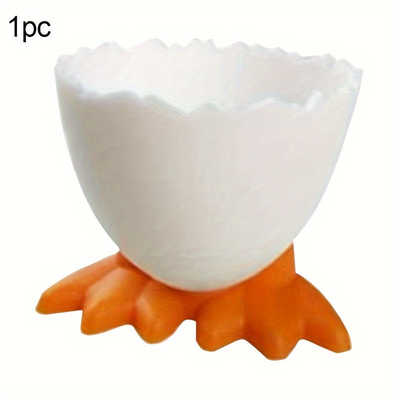 1/2/4pcs Bandeja de Huevos Creativa para Mesa con Taza de Desayuno de Huevo Lindo y Divertido Taza de Huevo de Pato de Pie Alto