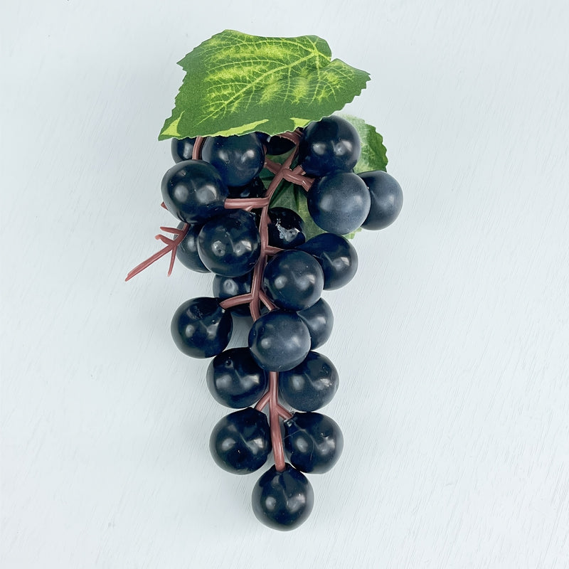 Juego de 5 uvas artificiales estilo bohemio, 6.5 pulgadas en , morado, rojo y verde, ideales para decoración vintage, fiestas temáticas de vino y detalles festivos