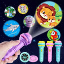 Linterna proyectora con 32 diseños, incluye juguetes divertidos para la hora de dormir: dinosaurios, animales, temas del océano, frutas y más. Juguete educativo y gran regalo para fiestas y Navidad