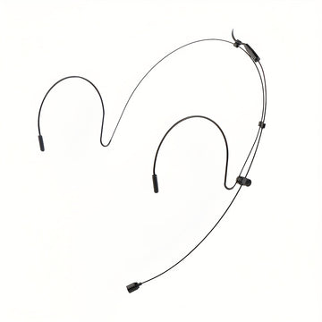Micrófono de condensador profesional XLR con diadema sobre la oreja, diseño flexible con cable y cubierta de espuma negra, manos libres, ideal para conferencias, presentaciones en vivo, podcasts y enseñanza, equipo de grabación, audio manos libres, cable