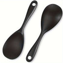 1/2/4X Cuchara de Arroz de Silicona, Antiadherente y Resistente al Calor, Cuchara de Servir Arroz para Cocedor de Arroz (Negro), Reayou