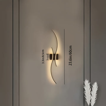 Luminaria de pared LED ajustable moderna - 3 niveles de brillo, aplique de metal para comedor, café, hotel, sala de fiestas, sala de estar, oficina y centro comercial - Perfecta para pasillos, escaleras y corredores, Luminaria de pared LED, montaje semi