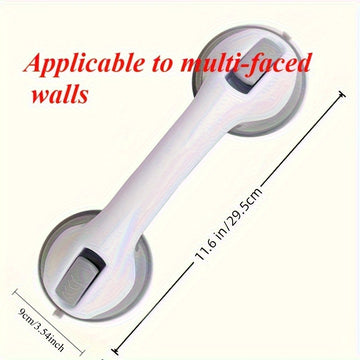 Manija de ducha de seguridad antideslizante con mejoras de succión mejorada, diseño duradero de plástico, no requiere batería ni energía, adecuado para azulejos, vidrio y superficies duras, asistencia de equilibrio, accesorios de baño.