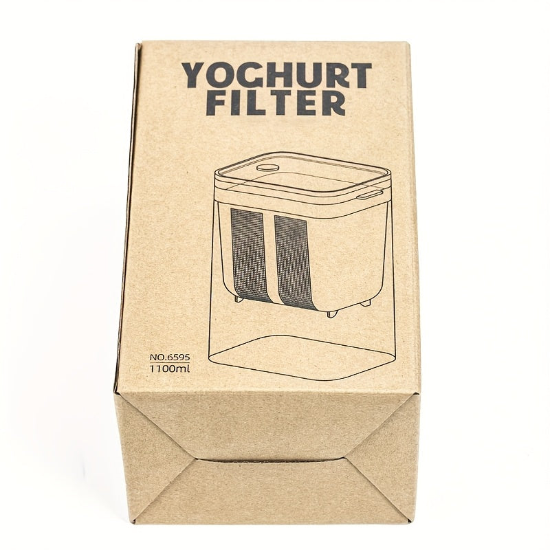 1 pieza de 1100 ml, filtro de acero inoxidable 304 para hacer yogur casero, malla ultrafina, ideal para hacer yogur griego casero, apto para uso en casa y restaurantes, no requiere batería, máquina para hacer yogur.