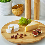 Bandeja Giratoria de Bambú Redonda, 1 ud Bandeja Giratoria de Bambú, Plato Giratorio para Comida, Para Cocina, Armarios, Mesas o Despensa, Contenedores de Condimentos, Estante de Almacenamiento Variado, Bandeja de Servir, Organizador Redondo de Madera