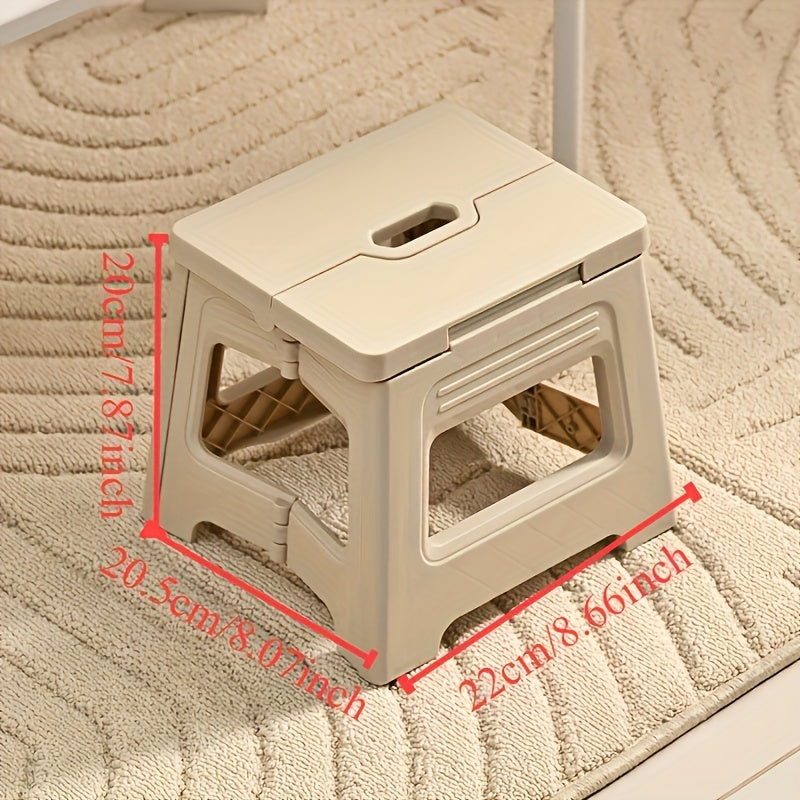 Banco de almacenamiento plegable para escaleras, banco para cambiar zapatos - Portátil, ajustable, banco duradero cuadrado, adecuado para el hogar, la cocina, el baño - Antideslizante, fácil de almacenar, estilo moderno, material plástico