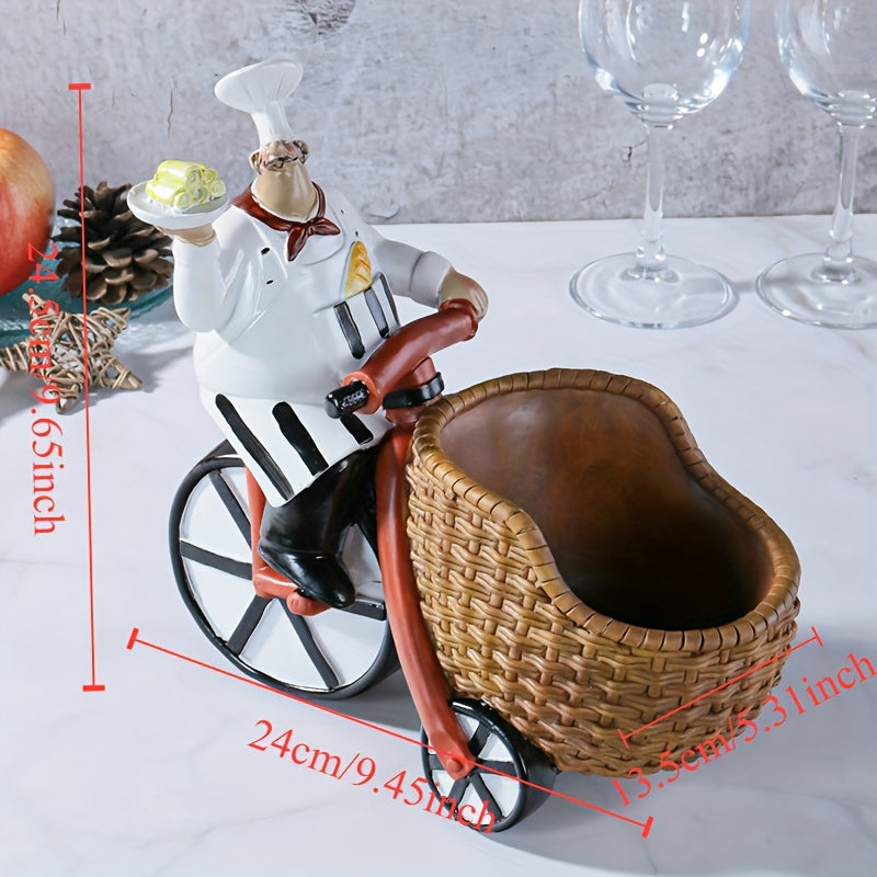 Soporte para Vino de Chef Encantador y Cisne - Pieza Decorativa de Estilo Europeo en Resina para el Hogar, Sala de Estar o Almacenamiento de Enfriadores de Vinos, Capacidad para Múltiples Botellas con Diseño Elegante
