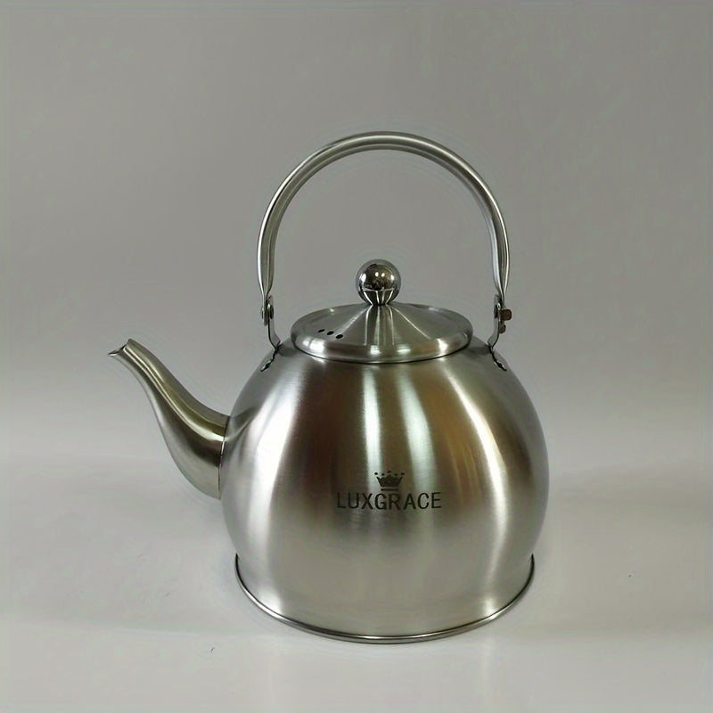 Tetera de acero inoxidable Luxgrace, diseño elegante para Navidad, Día del Padre, Día de la Madre - Vajilla duradera, tetera navideña