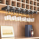 Soporte para copas de vino de acero inoxidable, colgado al revés, no se requiere taladrar, estante de almacenamiento para copas de vino para uso doméstico, accesorios de vino.