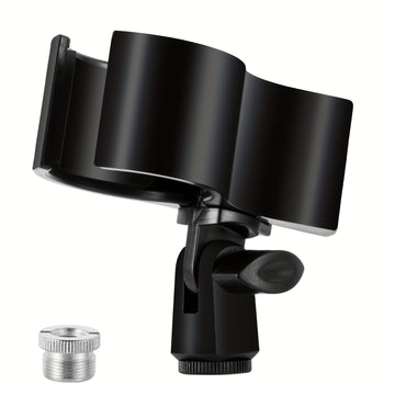 1/2 piezas, clip de micrófono grande, soporte ajustable para micrófonos con un diámetro exterior de 1,26" desde 2,3", con adaptador de tornillo macho de 5/8" a tornillo hembra de 3/8"