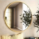 Espejo redondo de pared, 1 pieza, sin necesidad de energía, espejo de cristal para tocador de baño y dormitorio, decoración del hogar, accesorios de baño