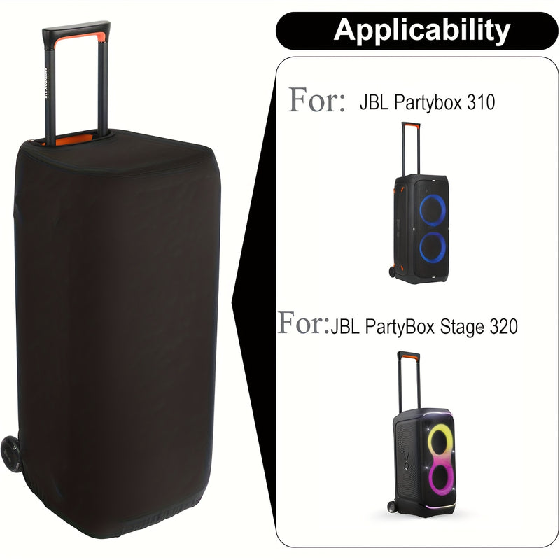 Fundas de polvo para altavoz al aire libre JBL Partybox 310/320 - Funda protectora elástica de spandex con banda elástica, manga deslizante para altavoz portátil, compatible con Partybox 310/320 (altavoz no incluido)