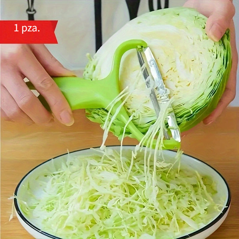 Triturador y Cortador de Repollo de Gran Tamaño Multiusos - Cortador de Verduras Seguro para Alimentos para Repollo Morado, Lechuga - Cuchillo Pelador de Boca Ancha