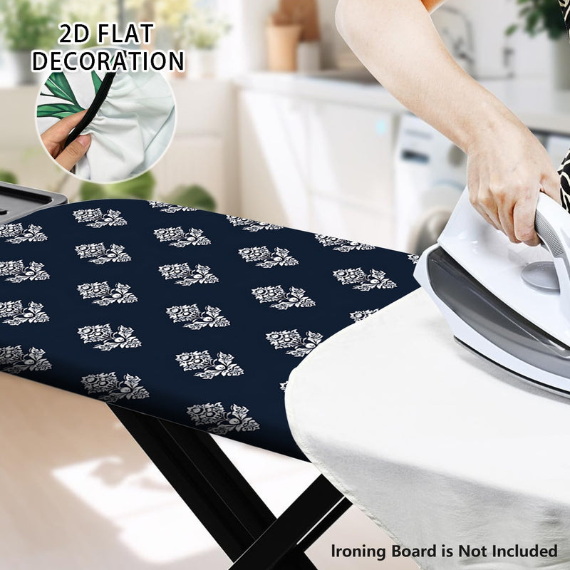 Fundas para Tabla de Planchar Resistente con Relleno Completo y Bordes Elásticos - Accesorio Decorativo Lavable a Máquina Tamaño Estándar (Tabla No Incluida), Funda Moderna, Textura Suave, Duradera, Diseño 2D Plano
