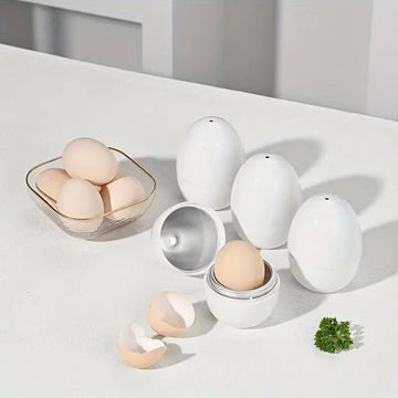 Hervidor de huevos para microondas de 1/4 taza - Cocina de huevos duros o blandos en 5 minutos, material PP duradero, no necesita batería, electrodoméstico de cocina fácil de usar para huevos, vaporización y hervido, dispositivo de cocción de huevos, ele