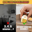 1 pieza de temporizador de huevo Kawaii y soporte de huevo cocido - Divertido gadget de cocina reutilizable sin batería con diseño de dibujos animados lindo, perfecto para huevos cocidos blandos y duros, camping, viajes, regalos de Día de la Madre, gradu