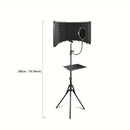 Cabina de aislamiento de micrófono GELELEAFMIC Studio con trípode ajustable de altura, filtro de espuma de alta densidad, pantalla antiviento plegable para micrófonos dinámicos y de condensador, para grabación, podcasting, transmisión en vivo, canto, toc