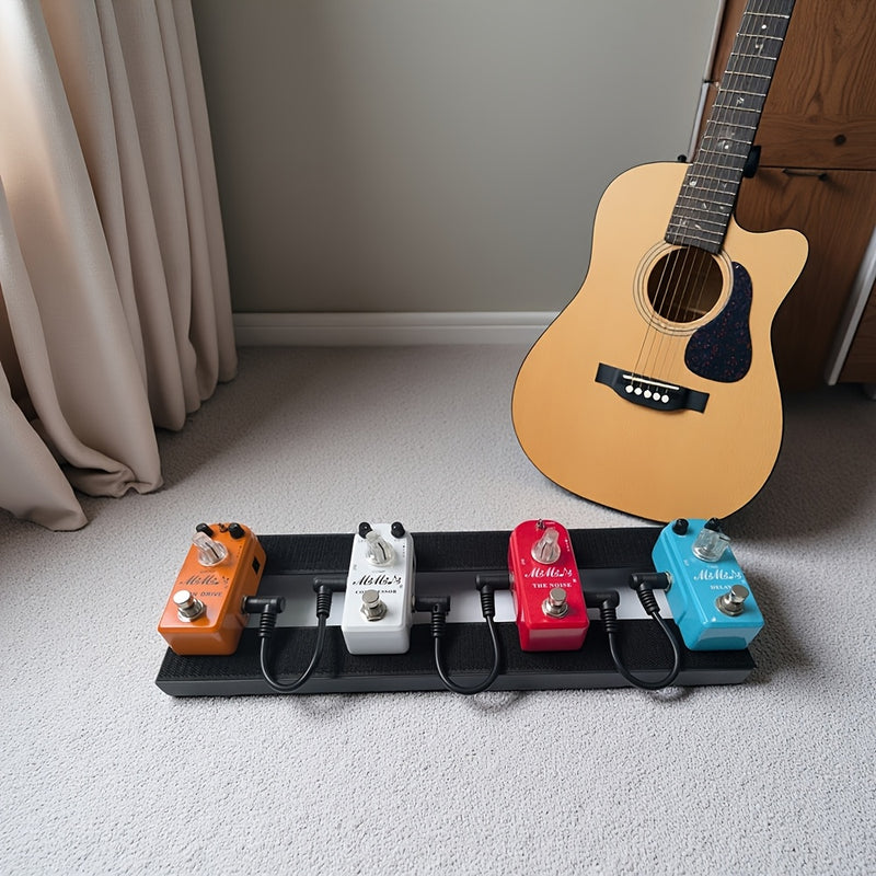 Tablero compacto para pedales de guitarra con mini loop de efectos, marco metálico portátil con cierre de gancho y bucle, mochila resistente e impermeable para accesorios de guitarra eléctrica, mini guitarra