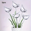 5 piezas de esferas de agua automática con forma de ave - Dispositivos de riego automático para plantas, herramientas de riego por goteo de plástico duradero para jardines interiores y exteriores, ideales para plantas en macetas, flores y bonsái, sistema