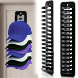 Organizador de Pared para Sombreros de 1 Pieza que Alberga 16 Gorras - Diseño Ahorrador de Espacio con Adhesivo Resistente, Perchero Portátil de Plástico Duradero para Armario, Oficina, Habitación Universitaria, Solución de Almacenamiento de Sombreros |