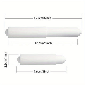 2 Piezas, Rodillo De Soporte De Papel Higiénico, Reemplazo De Varilla De Papel Higiénico Ajustable Blanco Con Resorte, Diseño De Plástico Duradero