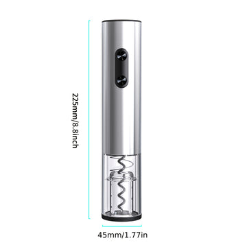 1 Unidad, Abrebotellas Eléctrico, Abrebotellas De Vino Con Batería, Cortador De Aluminio/indicador LED, Abrebotellas Automático Para Bar En Casa (sin 4 Baterías AA)