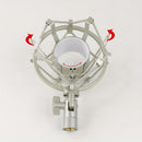 Soporte de choque para micrófono - Absorbedor de choque ajustable, adecuado para micrófonos condensadores de gran diámetro de 40mm-45mm - Ideal para transmisiones, estudios de grabación, servicios de voz y sesiones, con perilla de bloqueo para ajuste de