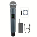 Micrófono sin varillas Dinámico Recargable para Canto de Karaoke, Bodas, DJ y Discursos con Anillo Antideslizante e Incluye Adaptador de 3.5mm