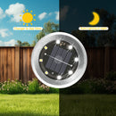 Pack de 8 Luces LED Solares para Exteriores, Ideales para Patio/Jardín/Senderos con Función Automática de Sensor de Brillo