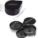 Caja de condimentos para cócteles de 3 niveles en plástico negro - Margarita, sal, azúcar y jugo, con tazas medidoras y tapas para bar en casa