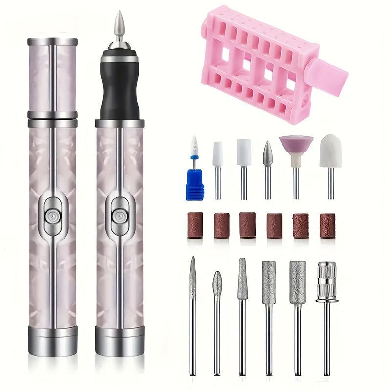 Profesional Taladro de Uñas Acrílicas, Kit Eléctrico USB para Gel y Salón en Casa, Lima Eléctrica y Amoladora para Pedicura y Diseño de Uñas