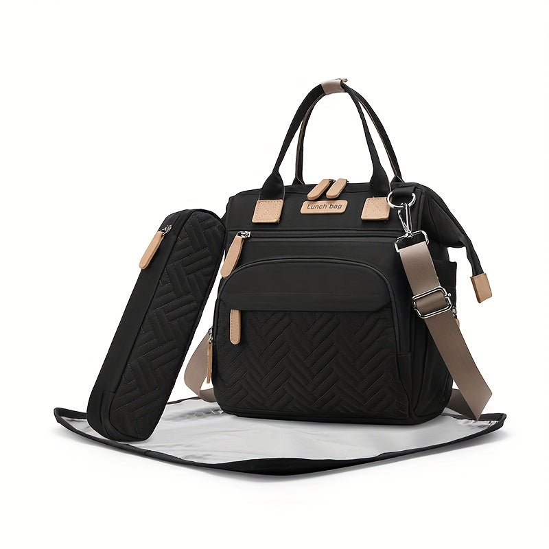 Juego Nuevo de Tres Piezas de Bolsas Aisladas para Almuerzo, Gran Capacidad y Multifuncional con Asa Única Portátil para Salidas, Picnics, Vacaciones y Viajes Cortos/Largos - Organizador Esencial Sin Contacto con los Alimentos