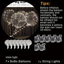 7 globos de burbujas LED que brillan, decoraciones multifuncionales para celebraciones, adecuadas para cumpleaños, aniversarios, Día de San Valentín, Navidad y eventos de verano.