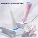 Secador de Uñas Portátil con Alimentación USB, Diseño Cilíndrico Compacto para Uñas de Manos y Pies con Estampado Blanco y Rosa, Accesorio Ideal para Manicura en Casa—Regalo Perfecto para Mujeres en 10 Ocasiones Especiales (Navidad, Halloween, Pascua, Dí