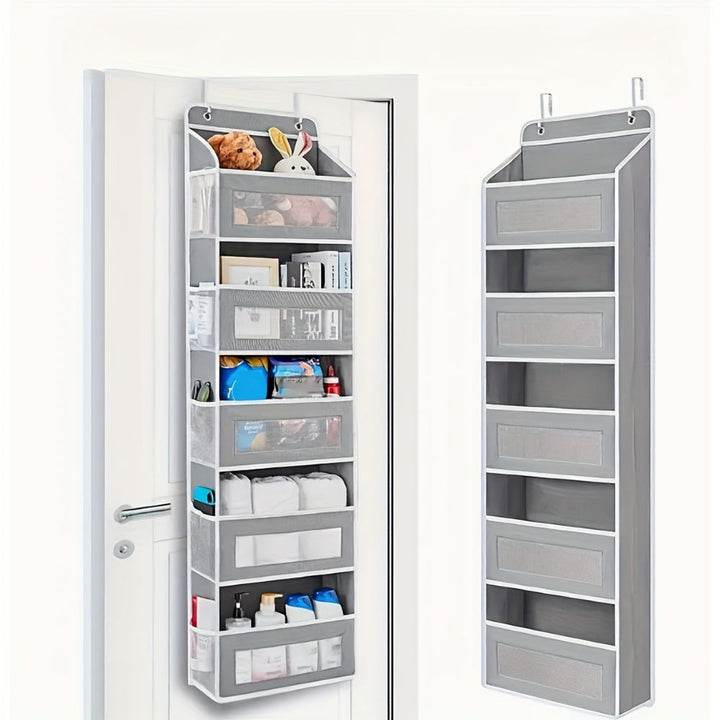 Estantería de Almacenamiento para Puerta, Estantería Colgante de 5 Niveles con 5 Bolsillos de Gran Capacidad, Capacidad de Carga Antivuelco de 19.96 KG, Adecuada para Dormitorio, Baño, Despensa, Guardería