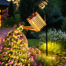 2 piezas de lámpara solar de fuente con luz cambiante y cálida, interruptor automático con sensor de luz para exteriores, ideal para jardines, céspedes, patios y mesas de comedor, un regalo perfecto para estrenar casa o para días festivos