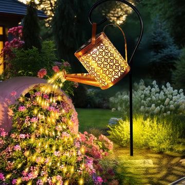 2 piezas de lámpara solar de fuente con luz cambiante y cálida, interruptor automático con sensor de luz para exteriores, ideal para jardines, céspedes, patios y mesas de comedor, un regalo perfecto para estrenar casa o para días festivos
