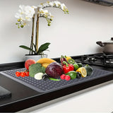 Cubierta de Silicona para Cocina - Resistente al Calor, Alfombrilla Protectora Antideslizante para Cocinas de Vitrocerámica y Eléctricas, Uso en Casa/Patio/RV, Accesorios de Cocina para Secar Platos