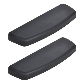 Accesorios de reposabrazos para silla de oficina con superficie de TPU, reposabrazos deslizantes 2D, superficie de silla de oficina, reposabrazos de plástico, superficie de accesorios, un par de superficies de reposabrazos deslizantes negras.