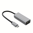 Adaptador USB-C a Ethernet, conversor USB-C a RJ45 LAN, cable de red Gigabit Cat para Mac, MacBook Pro/Air, iPad 10th, Dell XPS, Chromebook, Surface, Galaxy Tab