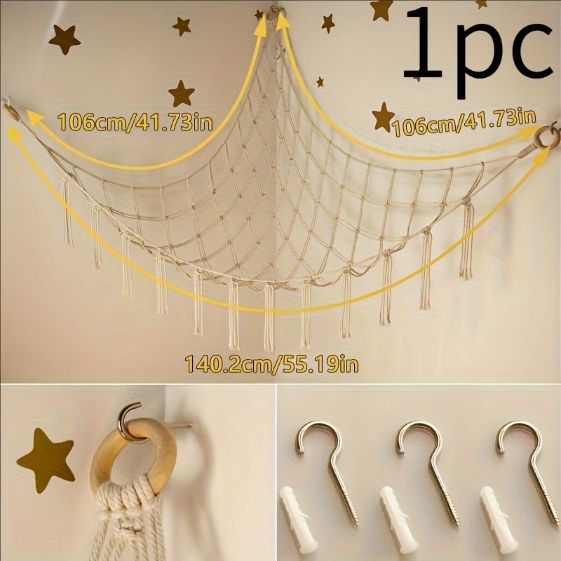 1pc para colgar animales de juguete, decorar esquinas de pared para almacenamiento, organizador sin electricidad para Navidad y Halloween, hamaca de tela para exhibición en dormitorio sin plumas 1-5pcs red de almacenamiento