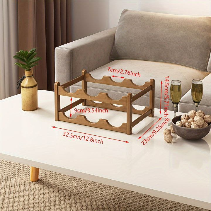 Estante de vino de fila de pantalla en capas El estante de vino puede contener 6 botellas/8 botellas/9 botellas/12 botellas/16 botellas (Estante de vino)