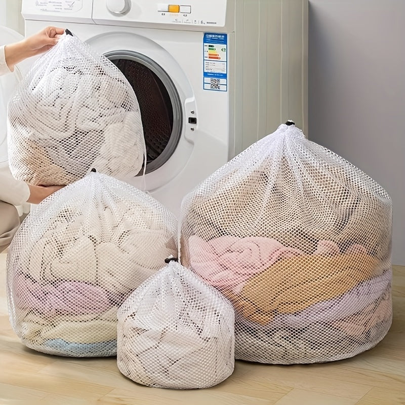 Bolsa de malla para ropa con cierre de cordón, lavable en lavadora, ideal para blusas, calcetines, medias y ropa interior, 4 tamaños disponibles (59.99 cm x 79.98 cm), perfecta para viajes y uso en el hogar