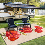 Alfombra de Terciopelo/853g/m² con Estampado Moderno Geométrico Antideslizante y Espesada para Exteriores - Mezcla Perfecta de Lujo y Elegancia, Duradera y Lavable a Máquina en Crema Cuadros Oscuros para Patio o Jardín - Varios Tamaños Disponibles