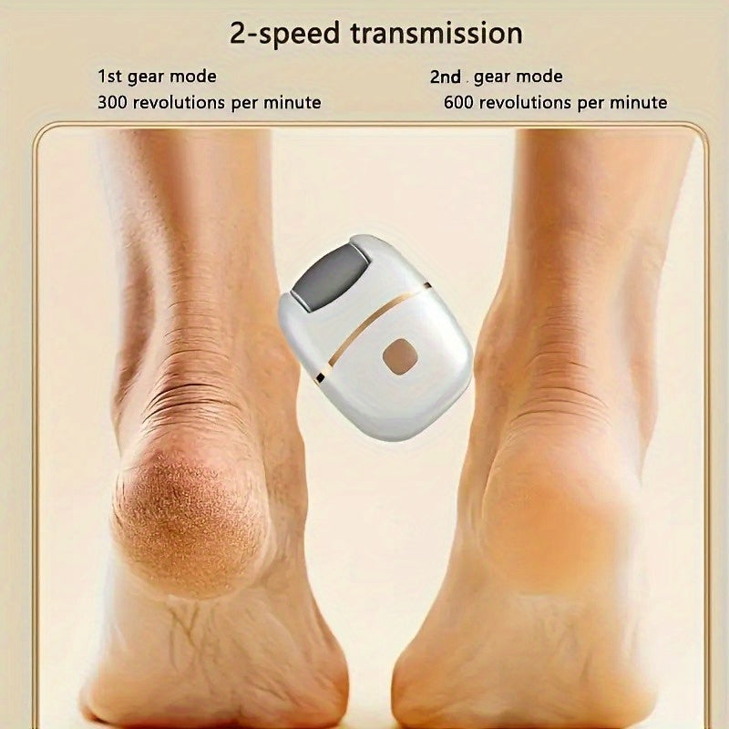 Eliminador eléctrico recargable y molinillo de pies - Con alimentación USB para exfoliación suave, diseño portátil con cabezas intercambiables para uso en casa y viajes, compacto y ligero, eliminador eléctrico portátil, herramienta de cuidado de pies, es