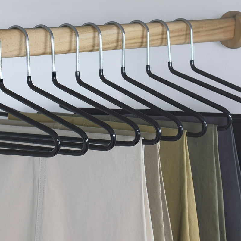 Perchas para Pantalones de Extremo Abierto (Negro)