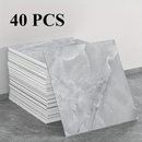 20/40 piezas de pegatinas de pared de efecto mármol de lujo - Azulejos de pared de ducha de PVC impermeable para baño, cocina, sala de estar - Fáciles de aplicar, sin residuo, ensamblaje DIY, estilo clásico, decoración de pared de baño | Decoración de pa