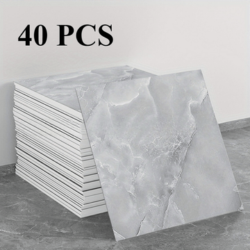 20/40 piezas de pegatinas de pared de efecto mármol de lujo - Azulejos de pared de ducha de PVC impermeable para baño, cocina, sala de estar - Fáciles de aplicar, sin residuo, ensamblaje DIY, estilo clásico, decoración de pared de baño | Decoración de pa